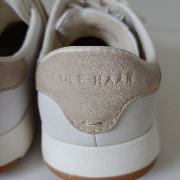 Cole Haan GrandPro White Leather Sneakers Size 7.5 - Picture 12 of 15